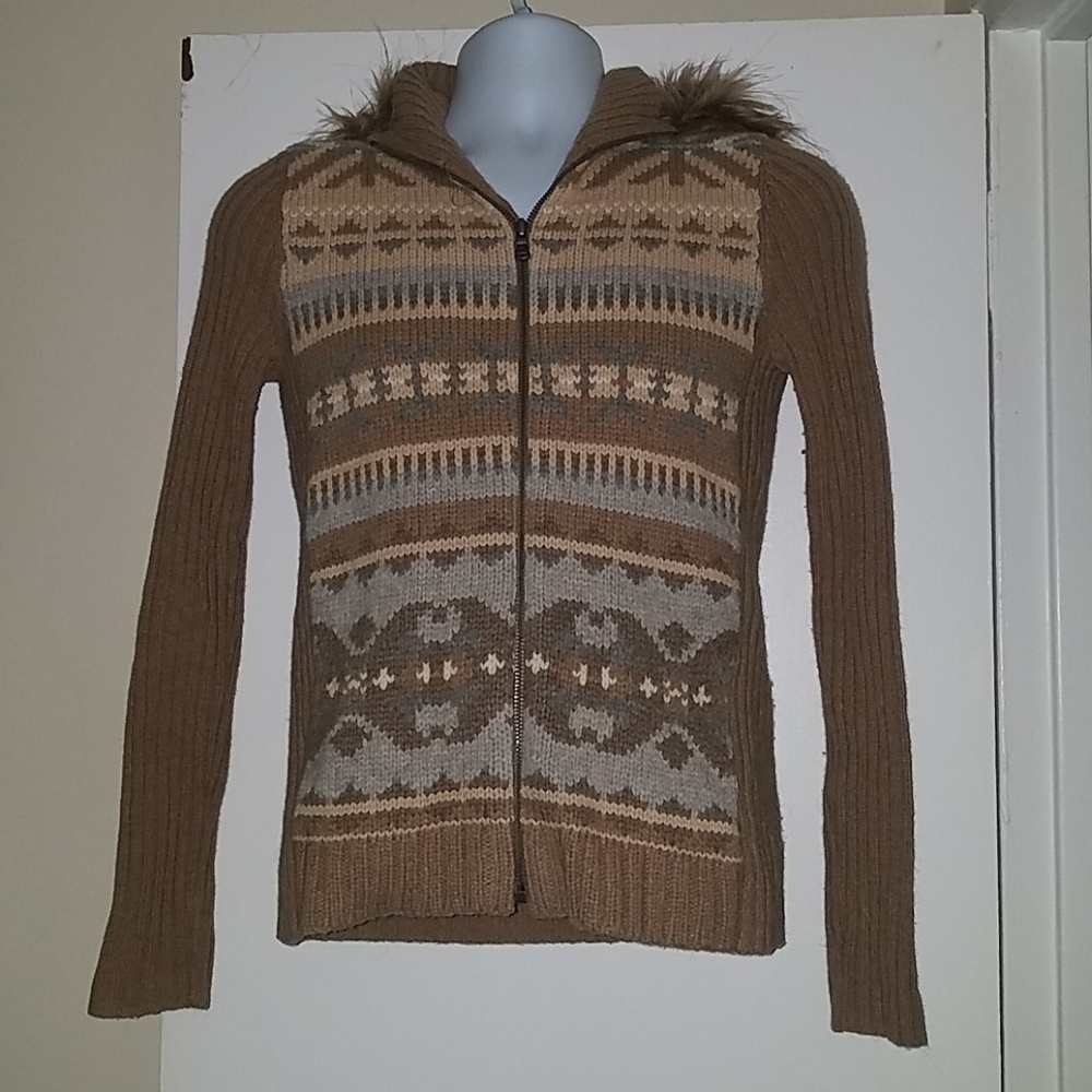 Lauren Ralph Lauren Nordic Cashmere Fur Sweater